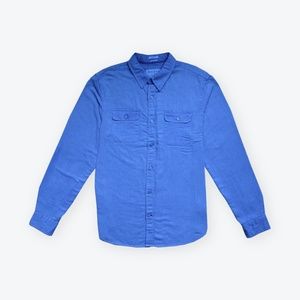 Guess Mens Medium Blue Cotton Button Down Shirt